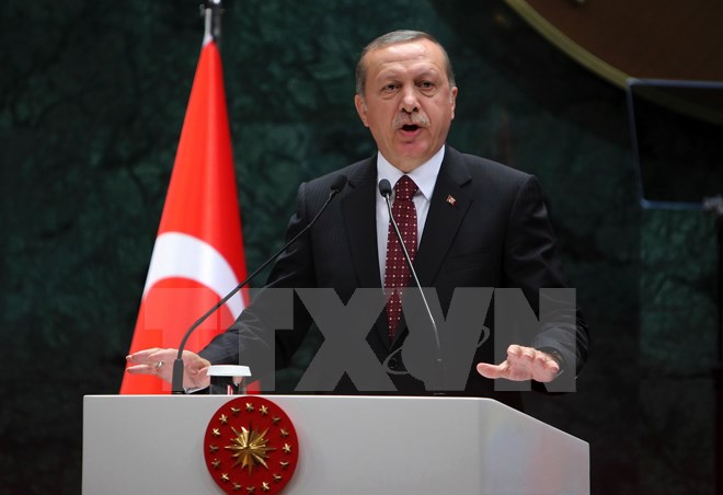 Tổng thống Thổ Nhĩ Kỳ Recep Tayyip Erdogan. (Nguồn: AFP/TTXVN)