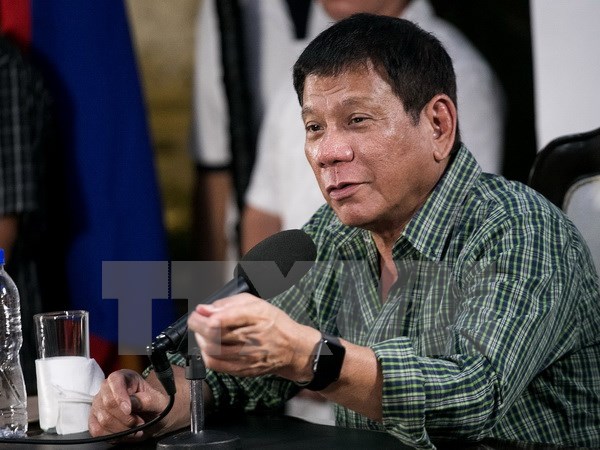 Tổng thống đắc cử Philippines Rodrigo Duterte. (Nguồn: AFP/TTXVN)