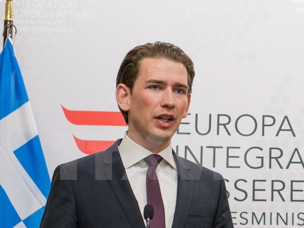 Ngoại trưởng Áo Sebastian Kurz. (Nguồn: EPA/TTXVN)