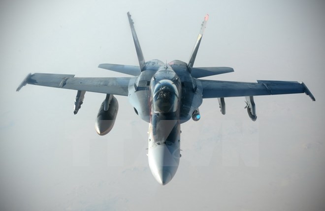 Máy bay chiến đấu F/A-18E Super Hornet. (Nguồn: AFP/TTXVN)