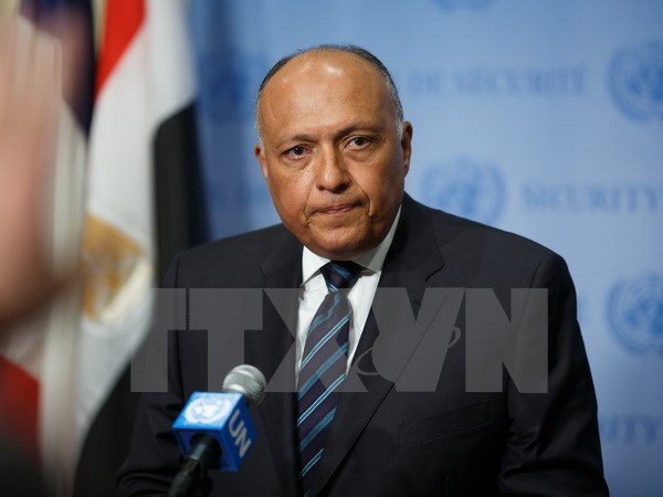 Ngoại trưởng Ai Cập Sameh Shoukry. (Ảnh: THX/TTXVN)