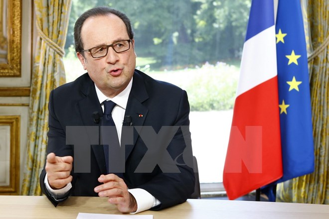 Tổng thống Pháp Francois Hollande. (Nguồn: EPA/TTXVN)