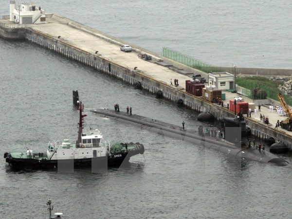 Tàu ngầm chạy bằng năng lượng hạt nhân mang tên USS Mississipi của Mỹ. (Nguồn: AFP/TTXVN)