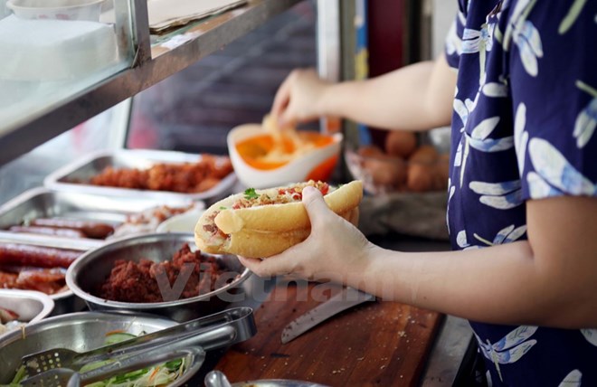 Banh mi sandwich is a typical dish in HCM City (Photo: VNA) 