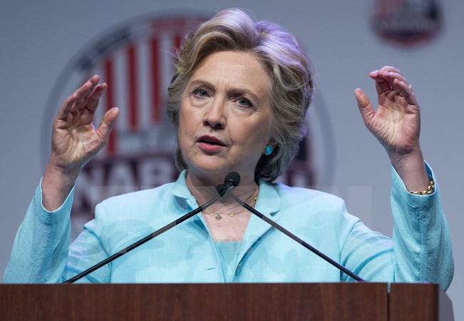 Ứng cử viên Tổng thống Mỹ, bà Hillary Clinton. (Nguồn: AFP/TTXVN)