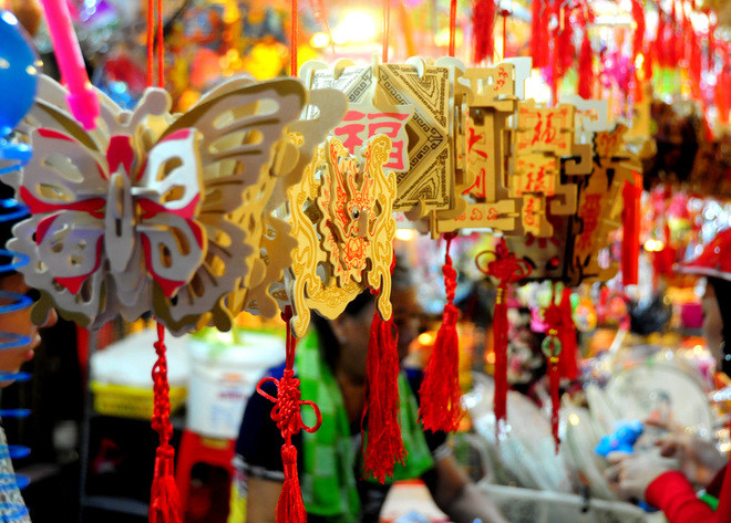 Thousands of decorations to go along with the lanterns are also on sale.