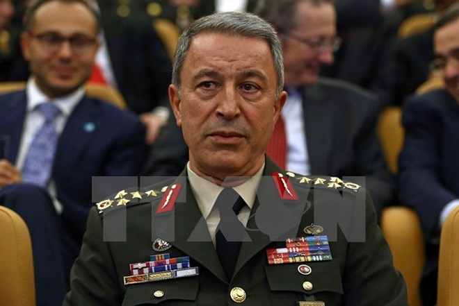 Tổng Tham mưu trưởng quân đội Thổ Nhĩ Kỳ, Tướng Hulusi Akar. (Nguồn: AFP/TTXVN)