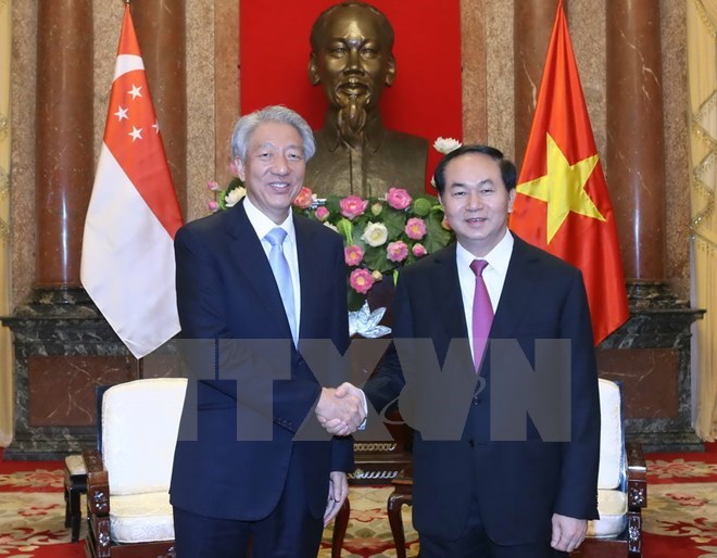 President Tran Dai Quang receives Singaporean Deputy Prime Minister Teo Chee Hean 