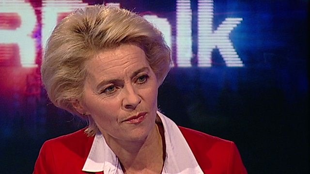 Bộ trưởng Quốc phòng Đức Ursula von der Leyen. (Nguồn: BBC)