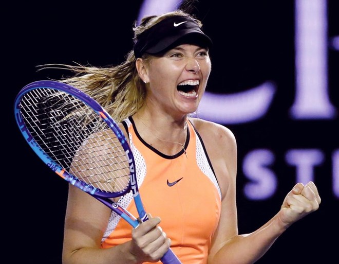 Tay vợt nữ người Nga Maria Sharapova. (Nguồn: AP)