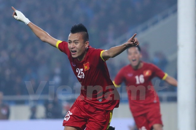 Võ Huy Toàn nói lời tạm biệt với AFF Cup 2016. (Ảnh: Minh Chiến/Vietnam+)