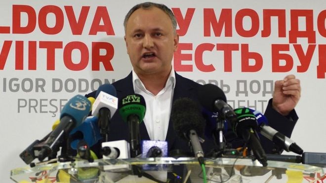 Chủ tịch Đảng Xã hội Igor Dodon đã dẫn đầu cuộc bầu cử ở Moldova. (Nguồn: Getty Images)