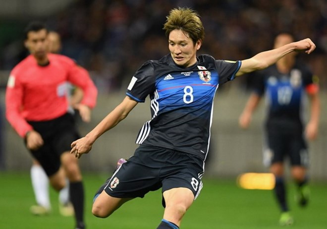 Genki Haraguchi giúp Nhật Bản đánh bại Saudi Arabia. (Nguồn: Getty Images)