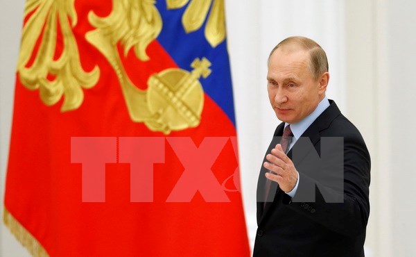 Tổng thống Nga Vladimir Putin trong một cuộc họp ở thủ đô Moskva. (Nguồn: EPA/TTXVN)