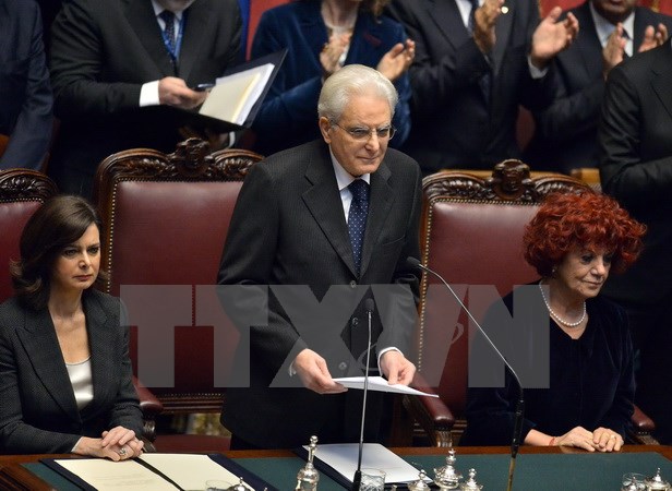 Tổng thống Italy Sergio Mattarella. (Nguồn: AFP/TTXVN)