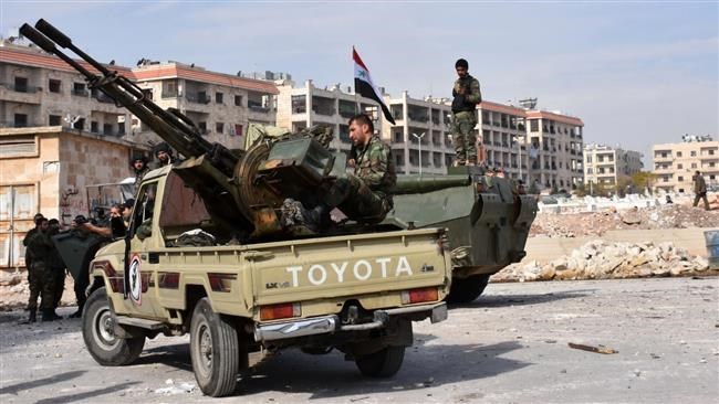 Quân đội Syria ở phía Tây Aleppo. (Nguồn: AFP)