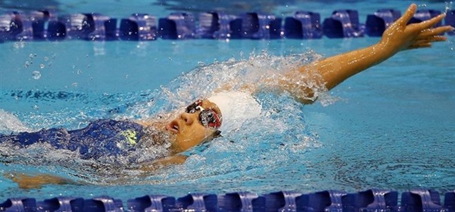 Swimmer Nguyen Diep Phuong Tram (Photo: webthethao.vn)