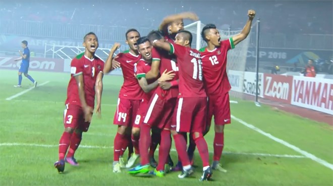 Indonesia ngược dòng thắng Thái Lan 2-1. (Nguồn: Affsuzukicup)