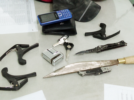 Tang vật thu giữ được của đối tượng gây án
