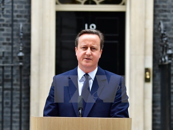 Cựu Thủ tướng Anh David Cameron. (Ảnh: AFP/TTXVN)