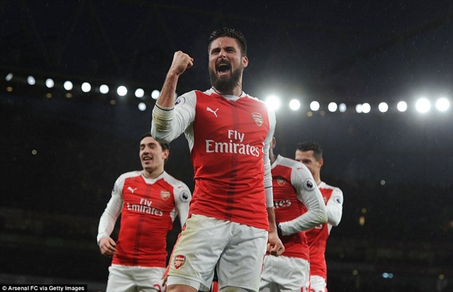 Giroud mang chiến thắng về cho Arsenal. (Nguồn: Getty Images)