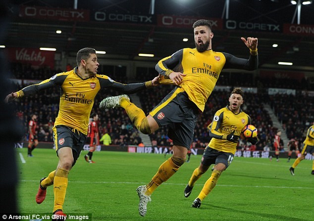 Giroud lại góp công lớn cho Arsenal. (Nguồn: Getty Images)