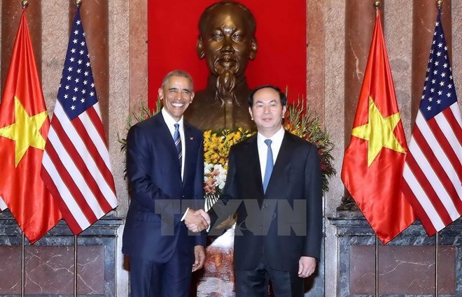 President Tran Dai Quang welcomed US President Obama in May 2016 