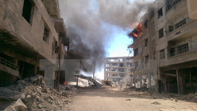 Syria: Căn cứ không quân ở thủ đô Damascus bị nã rocket