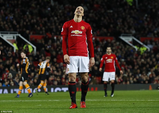 Ibrahimovic bất lực trước sự xuất sắc của Jakupovic. (Nguồn: Reuters)