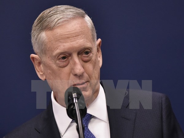 Bộ trưởng Quốc phòng Mỹ James Mattis. (Ảnh: AFP/TTXVN)