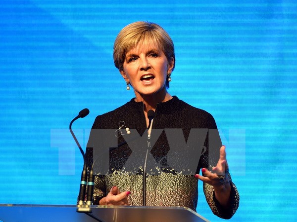 Ngoại trưởng Australia Julie Bishop. (Ảnh: AFP/TTXVN)