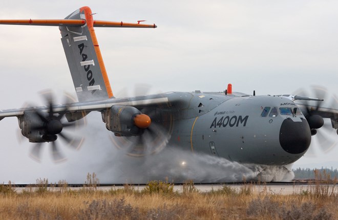 Máy bay vận tải Airbus A400M. (Nguồn: Aerospace)