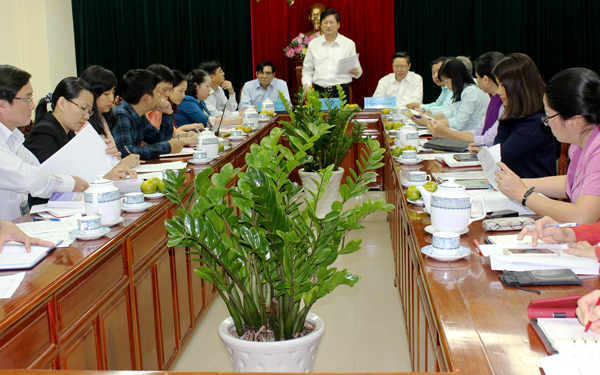 Ông Nguyễn Quốc An, Phó trưởng Ban công tác đại biểu của Ủy ban Thường vụ Quốc hội phát biểu tại buổi làm việc tại Đồng Nai. Ảnh: Đặng Ngọc.