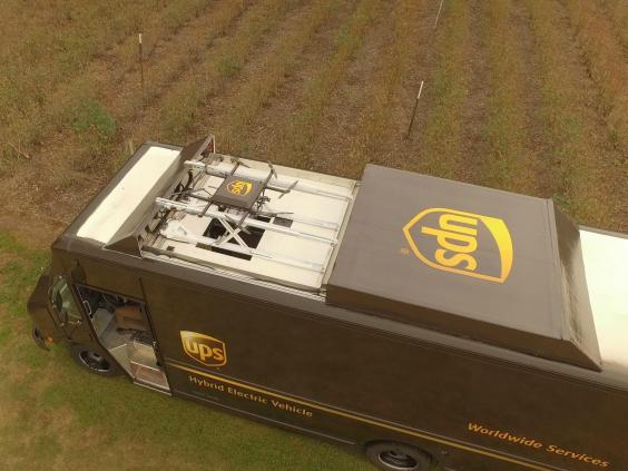 UPS successfully tests drone deliveries with lorry-mounted octocopter