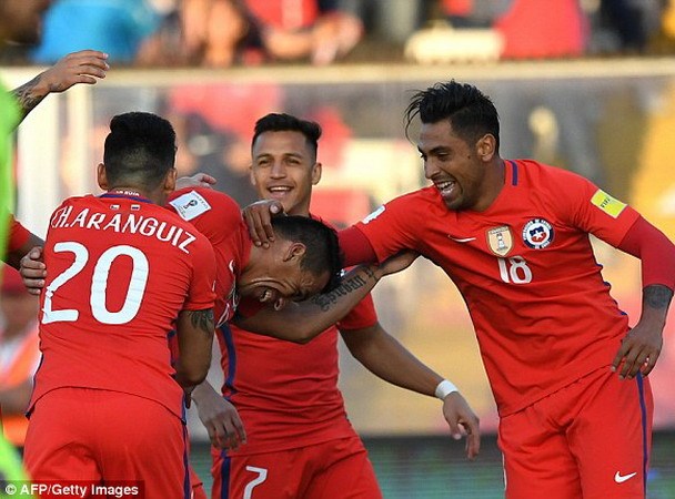 Chile đánh bại Venezuela 3-1. (Nguồn: AFP/Getty Images)