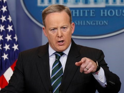 Người phát ngôn Nhà Trắng Sean Spicer. (Nguồn: Reuters)