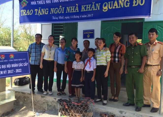 Handing over charity house to poor student