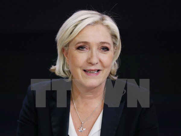 Ứng cử viên tranh cử Tổng thống Pháp Marine Le Pen. (Nguồn: AFP/TTXVN)