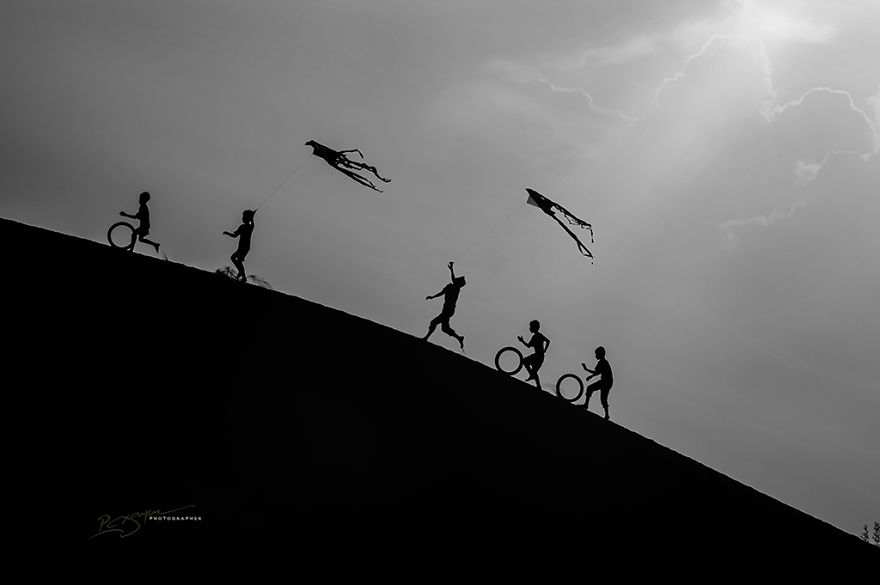 Champa Kids on the Dunes