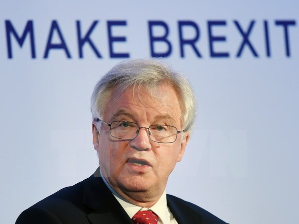 Bộ trưởng phụ trách đàm phán Brexit của Anh David Davis. (Nguồn: AFP/TTXVN)