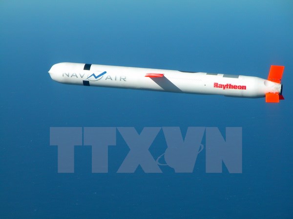 Một vụ thử tên lửa hành trình Tomahawk ở bang California, Mỹ ngày 11/10/2002. (Nguồn: AFP/TTXVN)