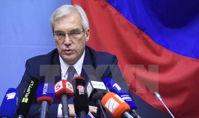 Đại sứ Nga tại NATO Alexander Grushko. (Nguồn: AFP/TTXVN)