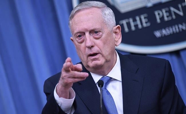 Bộ trưởng Quốc phòng Mỹ Jim Mattis. (Nguồn: ndtv.com)