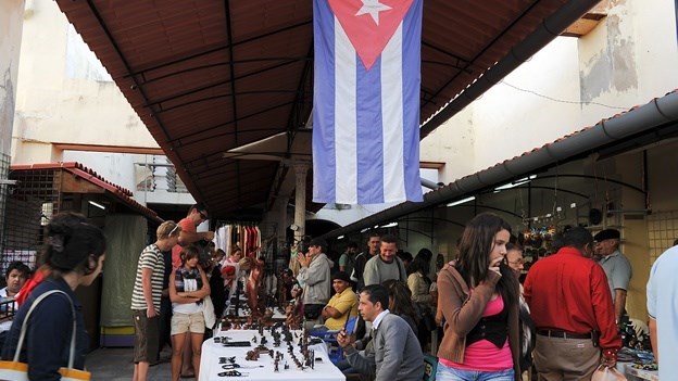 Một khu chợ tại thủ đô La Habana của Cuba. (Ảnh: lanoticias)
