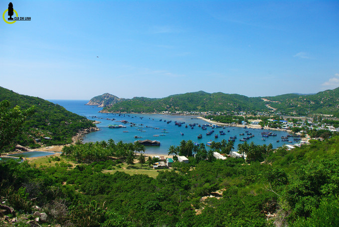 Vinh Hy, among top four beautiful bays in Vietnam is viewed from high.