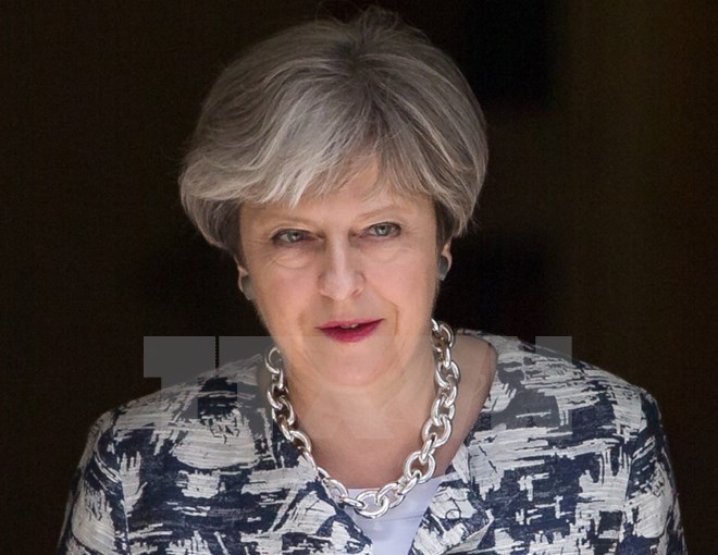 Thủ tướng Anh Theresa May tại London ngày 26/6. (Nguồn: AFP/TTXVN)