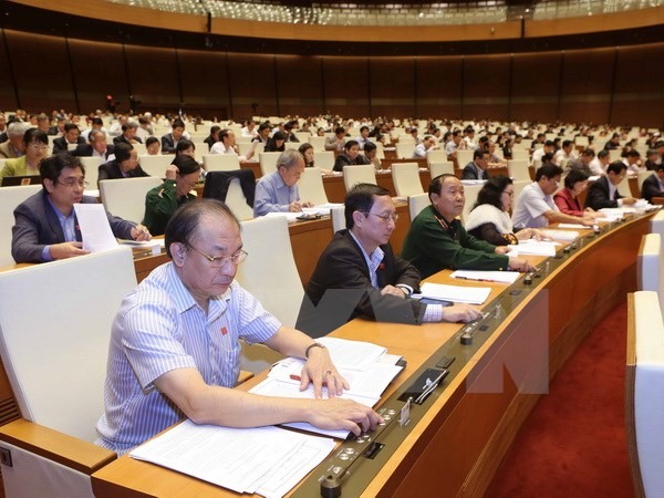 National Assembly deputies during a session. The Maritime Code and Law on Property Auction will take effect on July 1. — VNA/VNS Photo Phương Hoa Read more at http://vietnamnews.vn/politics-laws/law-justice/379079/maritime-and-property-auction-laws-to-take-effect-july-1.html#BYG5ugVBxgbcuJ0d.99