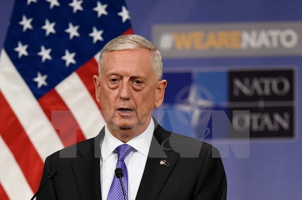 Bộ trưởng Quốc phòng Mỹ James Mattis. (Nguồn: AFP/TTXVN)