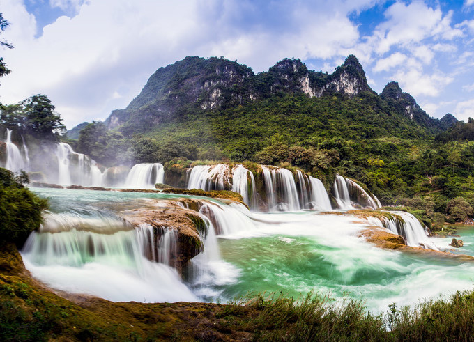 Ban Gioc waterfall in the northern province of Cao Bang