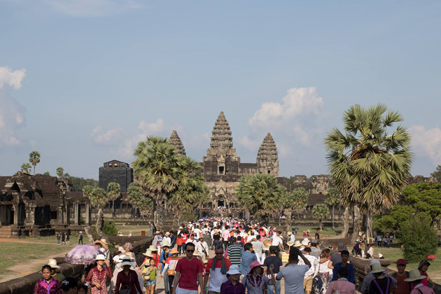 Tourists from different countries. Photographer: Phat Dara - Cambodia